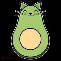 Avocato Avacado Cat Cute 16 in Basic Backpack