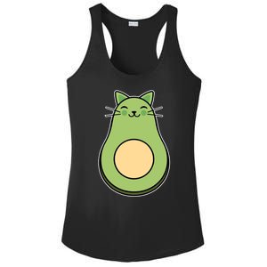 Avocato Avacado Cat Cute Ladies PosiCharge Competitor Racerback Tank