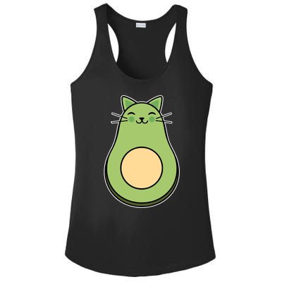 Avocato Avacado Cat Cute Ladies PosiCharge Competitor Racerback Tank