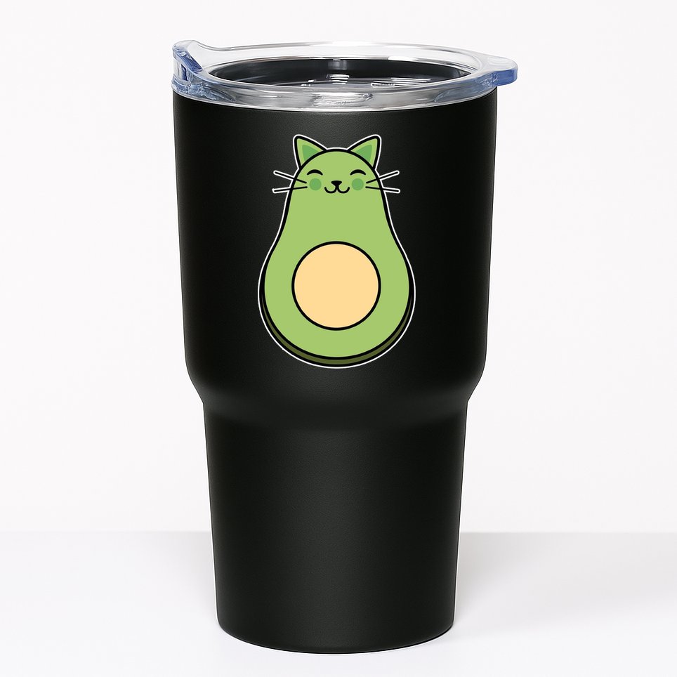 Avocato Avacado Cat Cute Tumbler