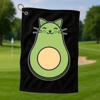 Avocato Avacado Cat Cute Golf Towel