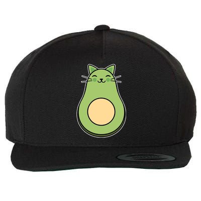 Avocato Avacado Cat Cute Wool Snapback Cap