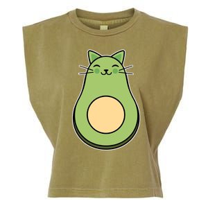 Avocato Avacado Cat Cute Garment-Dyed Women's Muscle Tee