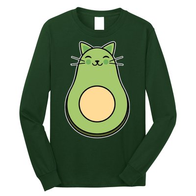 Avocato Avacado Cat Cute Long Sleeve Shirt