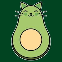 Avocato Avacado Cat Cute Apron