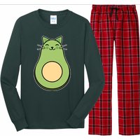 Avocato Avacado Cat Cute Long Sleeve Pajama Set