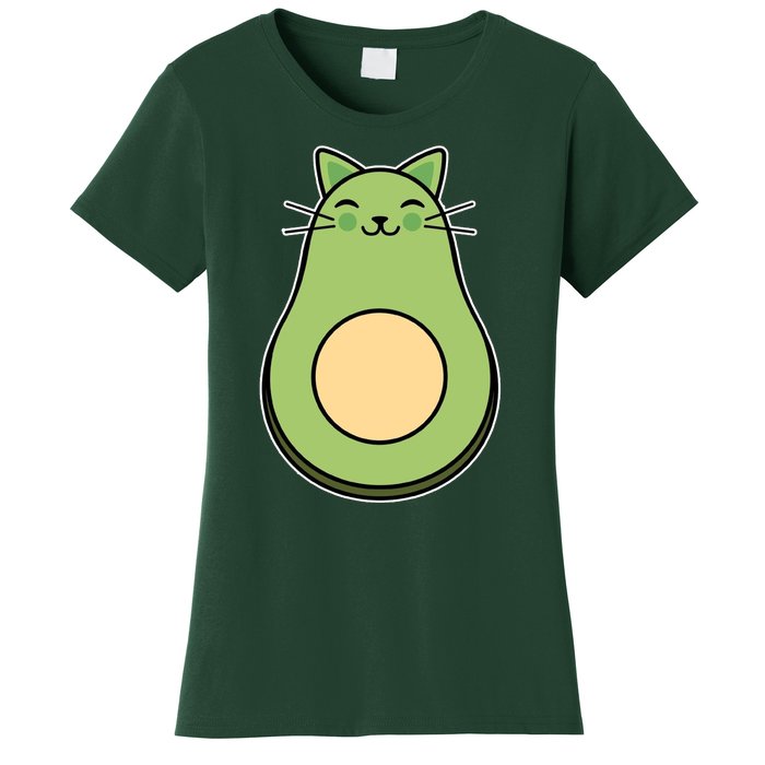 Avocato Avacado Cat Cute Women's T-Shirt