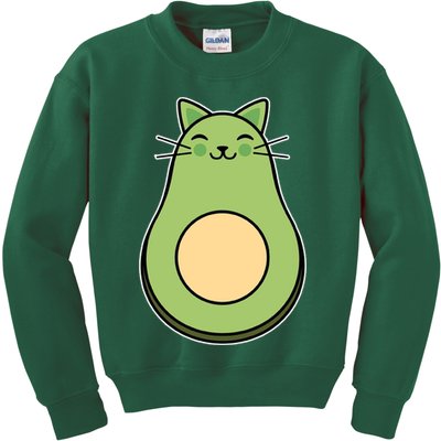 Avocato Avacado Cat Cute Kids Sweatshirt