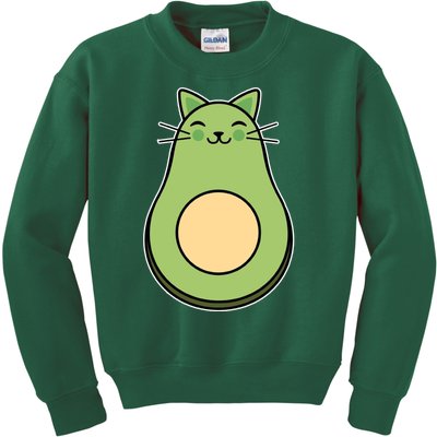 Avocato Avacado Cat Cute Kids Sweatshirt