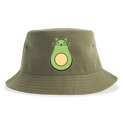 Avocato Avacado Cat Cute Sustainable Bucket Hat