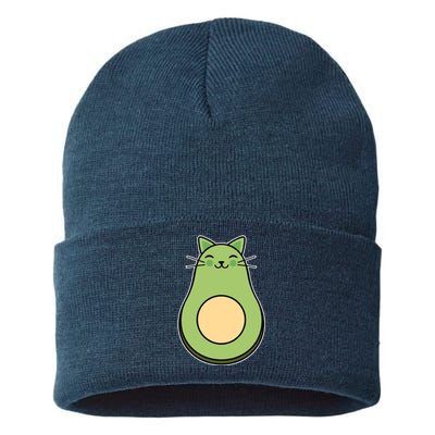 Avocato Avacado Cat Cute Sustainable Knit Beanie