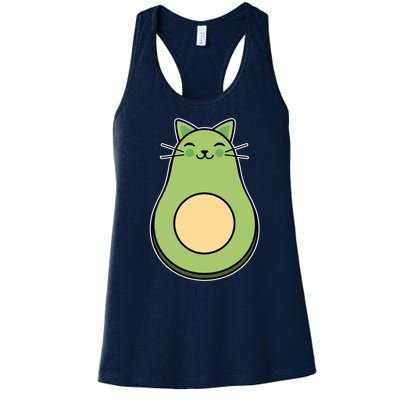 Avocato Avacado Cat Cute Women's Racerback Tank