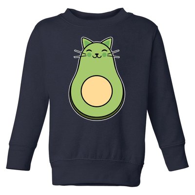 Avocato Avacado Cat Cute Toddler Sweatshirt