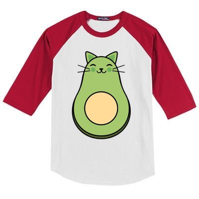 Avocato Avacado Cat Cute Kids Colorblock Raglan Jersey