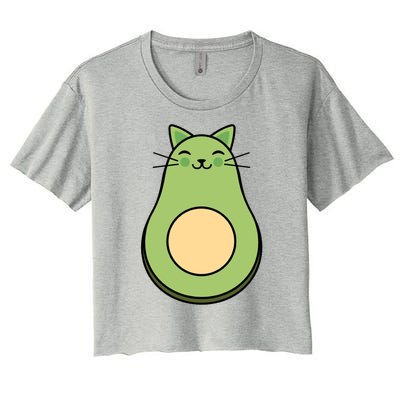 Avocato Avacado Cat Cute Women's Crop Top Tee