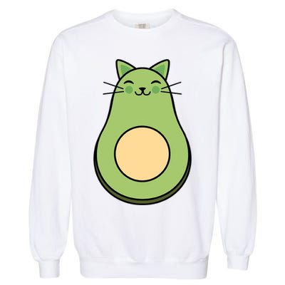Avocato Avacado Cat Cute Garment-Dyed Sweatshirt