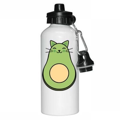 Avocato Avacado Cat Cute Aluminum Water Bottle