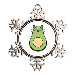 Avocato Avacado Cat Cute Metallic Star Ornament