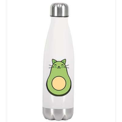 Avocato Avacado Cat Cute Stainless Steel Insulated Water Bottle