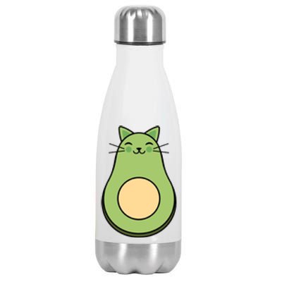 Avocato Avacado Cat Cute Stainless Steel Insulated Water Bottle