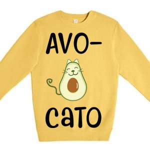 Avocato Cat Avocado Premium Crewneck Sweatshirt