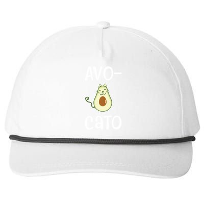 Avocato Cat Avocado Snapback Five-Panel Rope Hat