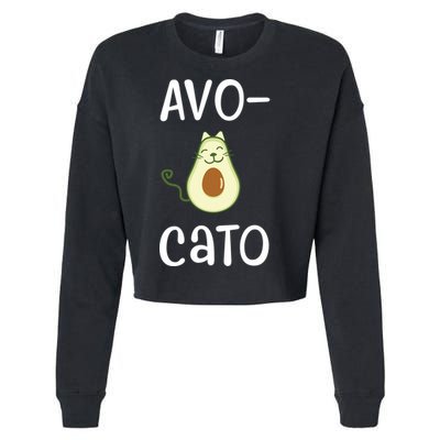 Avocato Cat Avocado Cropped Pullover Crew
