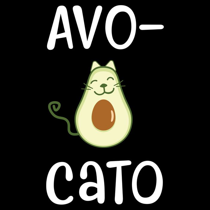 Avocato Cat Avocado Cropped Pullover Crew