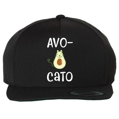 Avocato Cat Avocado Wool Snapback Cap