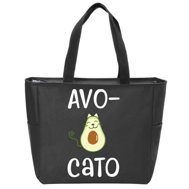 Avocato Cat Avocado Zip Tote Bag