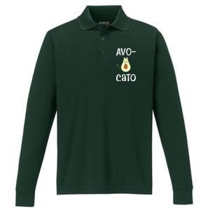 Avocato Cat Avocado Performance Long Sleeve Polo