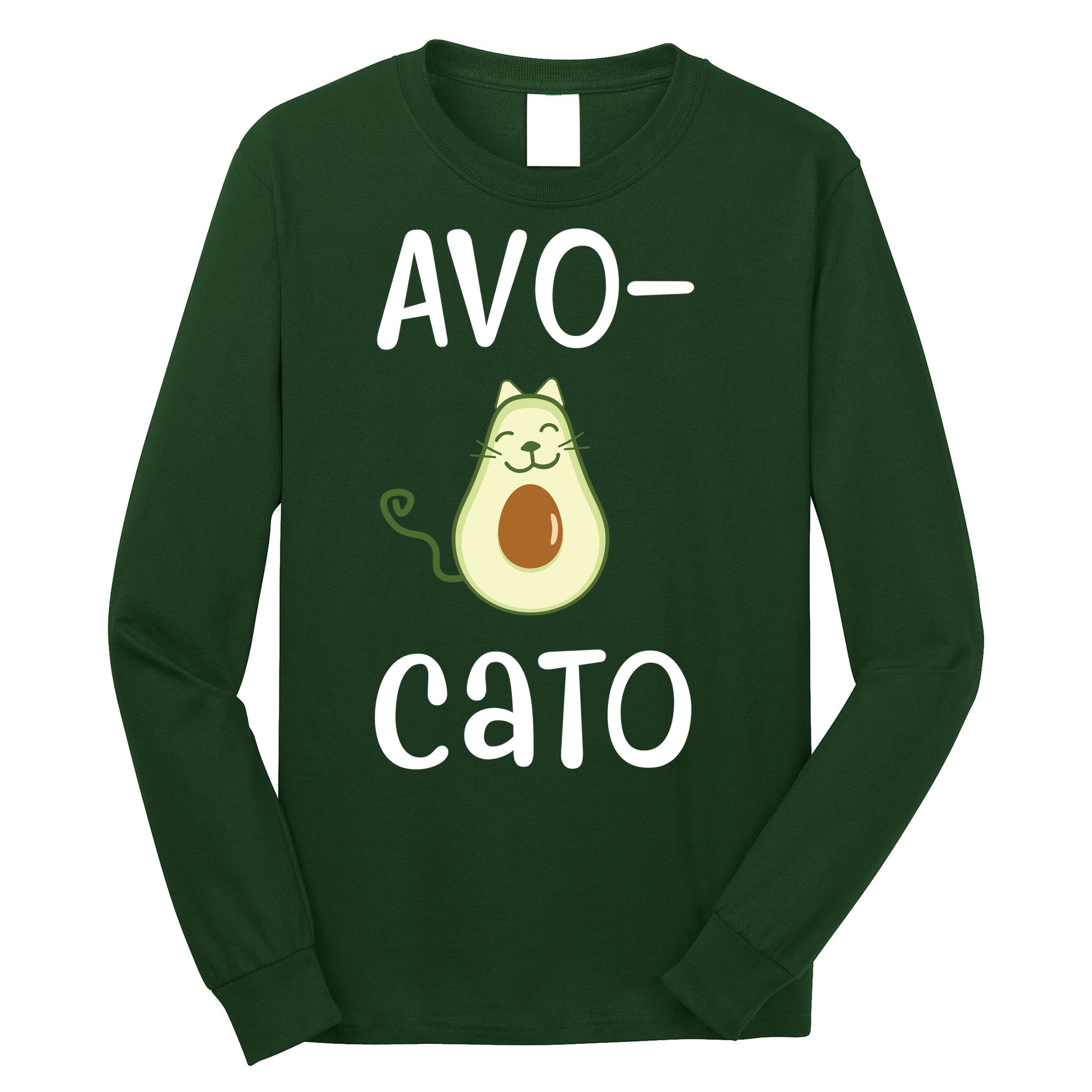 Avocato Cat Avocado Long Sleeve Shirt