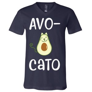 Avocato Cat Avocado V-Neck T-Shirt