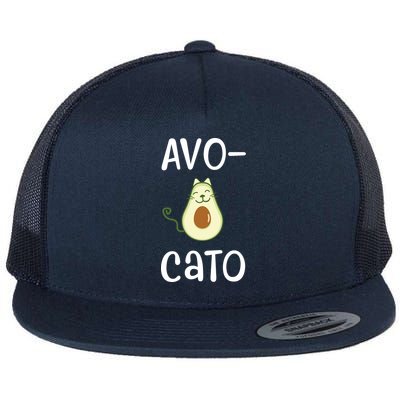 Avocato Cat Avocado Flat Bill Trucker Hat