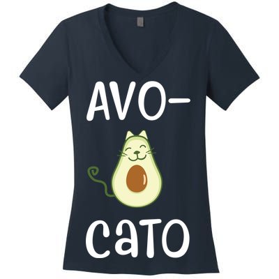 Avocato Cat Avocado Women's V-Neck T-Shirt