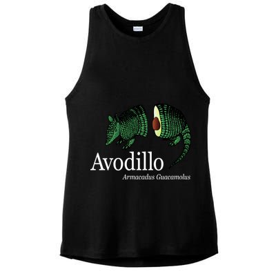 Avodillo Armacadus Guacamolus Armadillo Ladies PosiCharge Tri-Blend Wicking Tank
