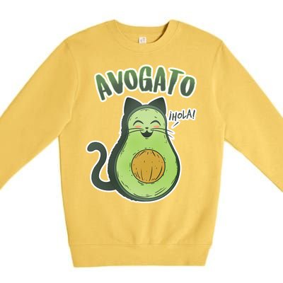 Avogato Cat Hola Premium Crewneck Sweatshirt