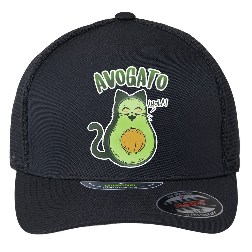 Avogato Cat Hola Flexfit Unipanel Trucker Cap