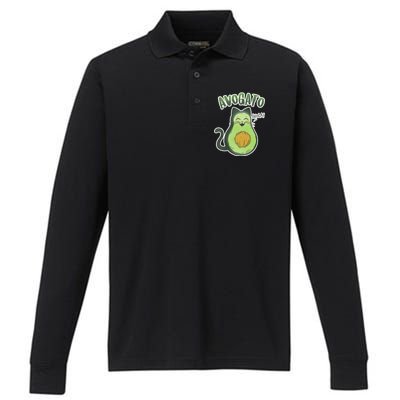 Avogato Cat Hola Performance Long Sleeve Polo