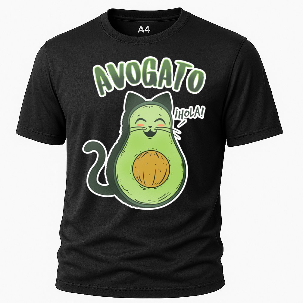 Avogato Cat Hola Cooling Performance Crew T-Shirt