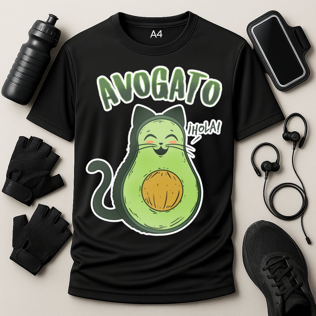 Avogato Cat Hola Cooling Performance Crew T-Shirt