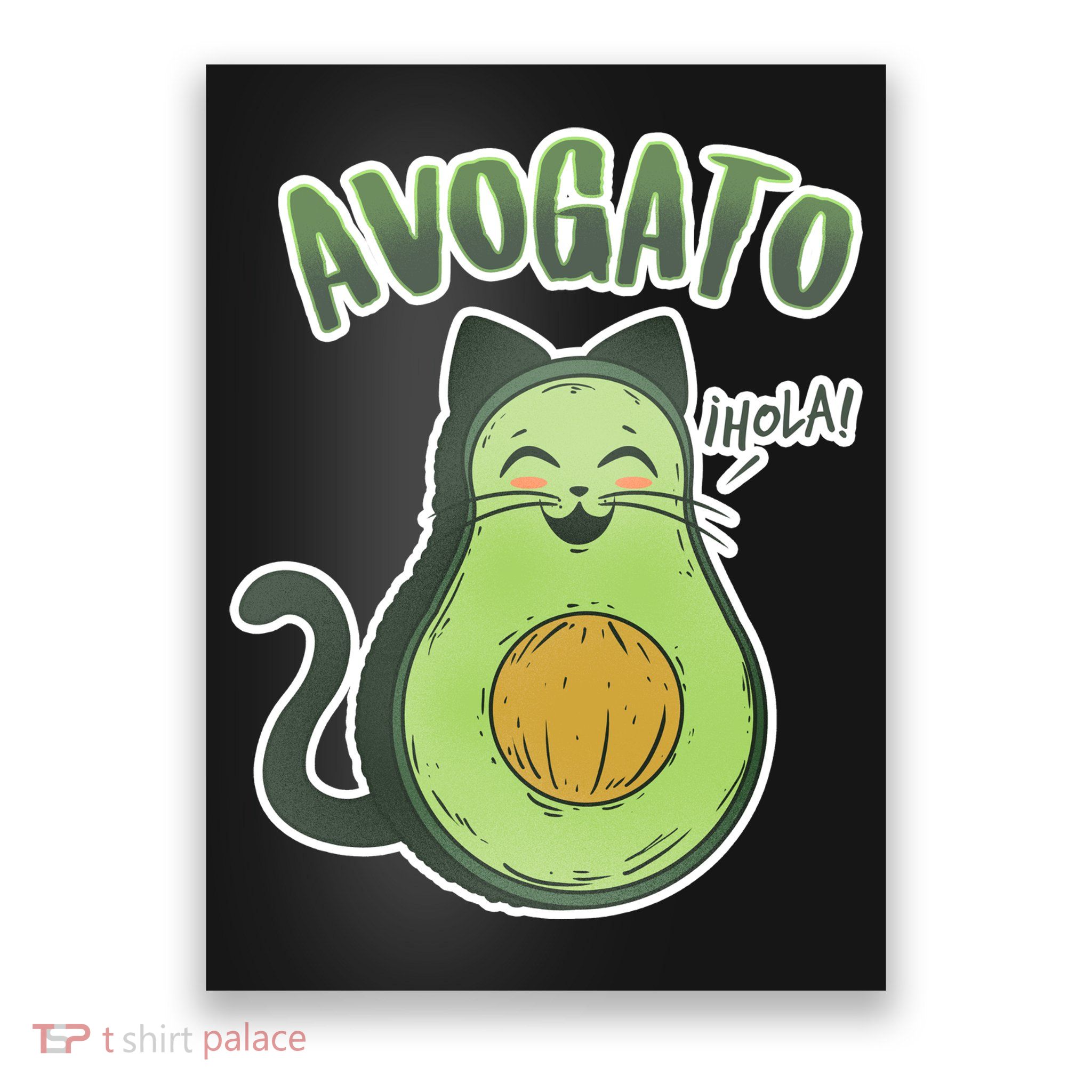 Avogato Cat Hola Poster