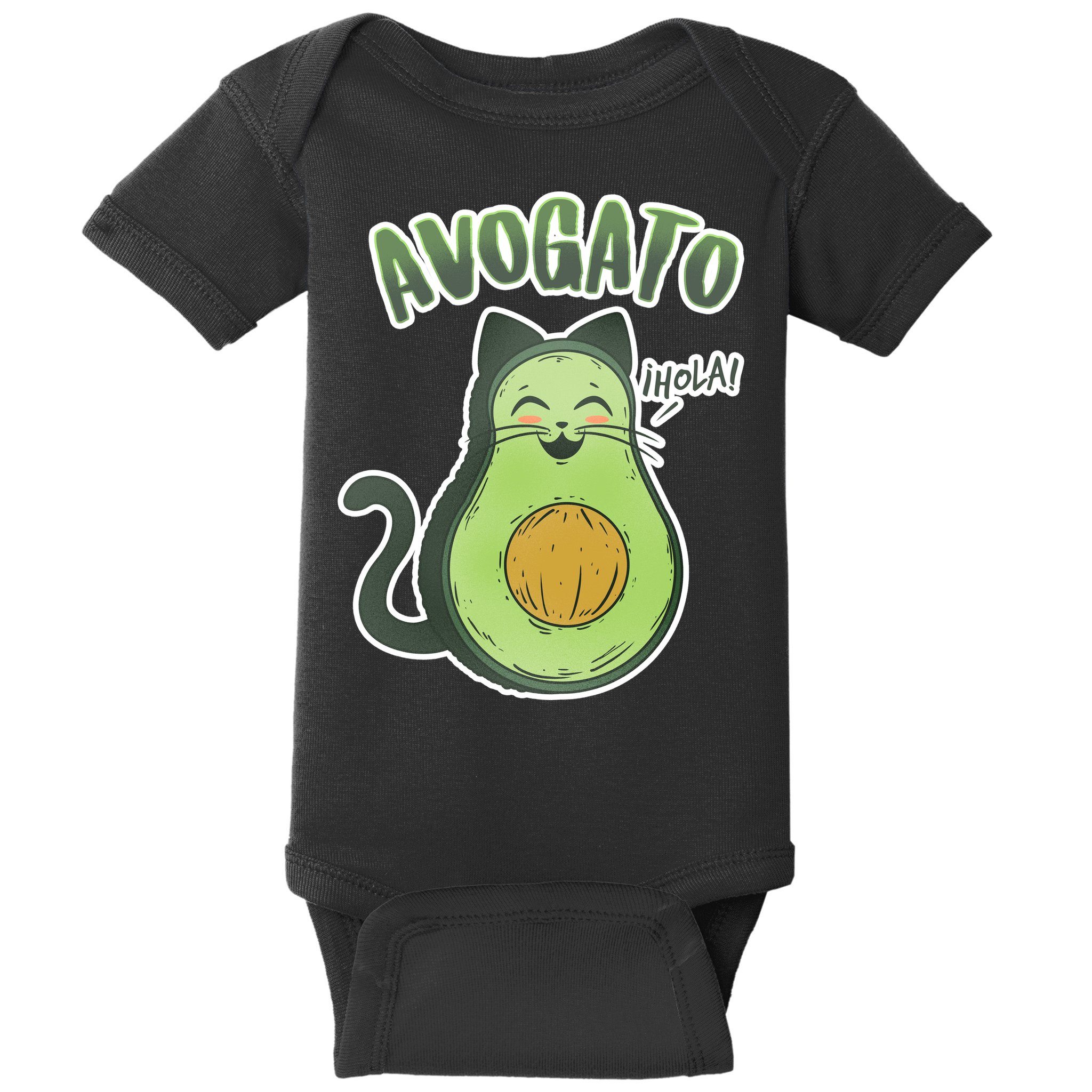 Avogato Cat Hola Baby Bodysuit