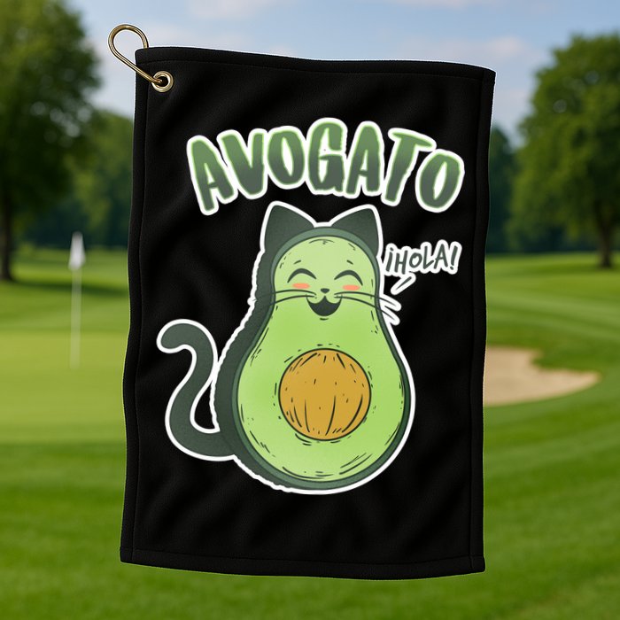 Avogato Cat Hola Golf Towel