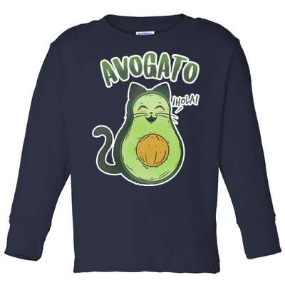 Avogato Cat Hola Toddler Long Sleeve Shirt