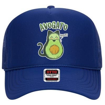 Avogato Cat Hola High Crown Mesh Back Trucker Hat