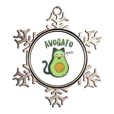 Avogato Cat Hola Metallic Star Ornament