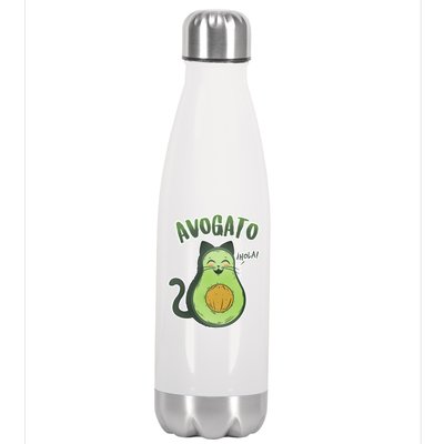 Avogato Cat Hola Stainless Steel Insulated Water Bottle