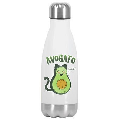 Avogato Cat Hola Stainless Steel Insulated Water Bottle