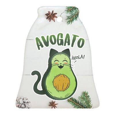 Avogato Cat Hola Ceramic Bell Ornament